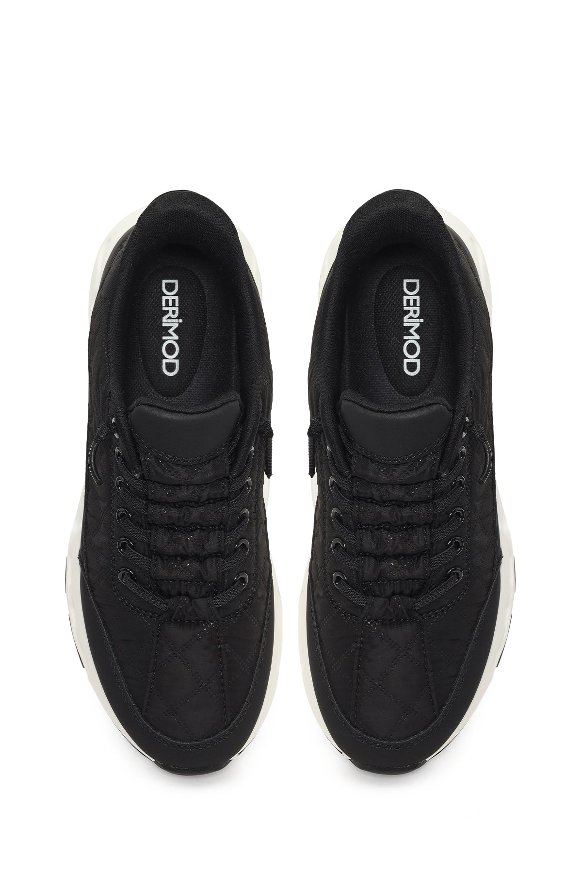 Kadın Siyah Bağcıklı Kalın Tabanlı Sneaker
