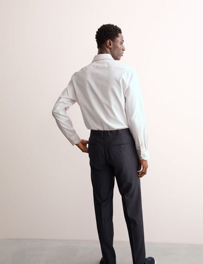 Tailored Fit Lüks Pamuklu Dokulu Gömlek