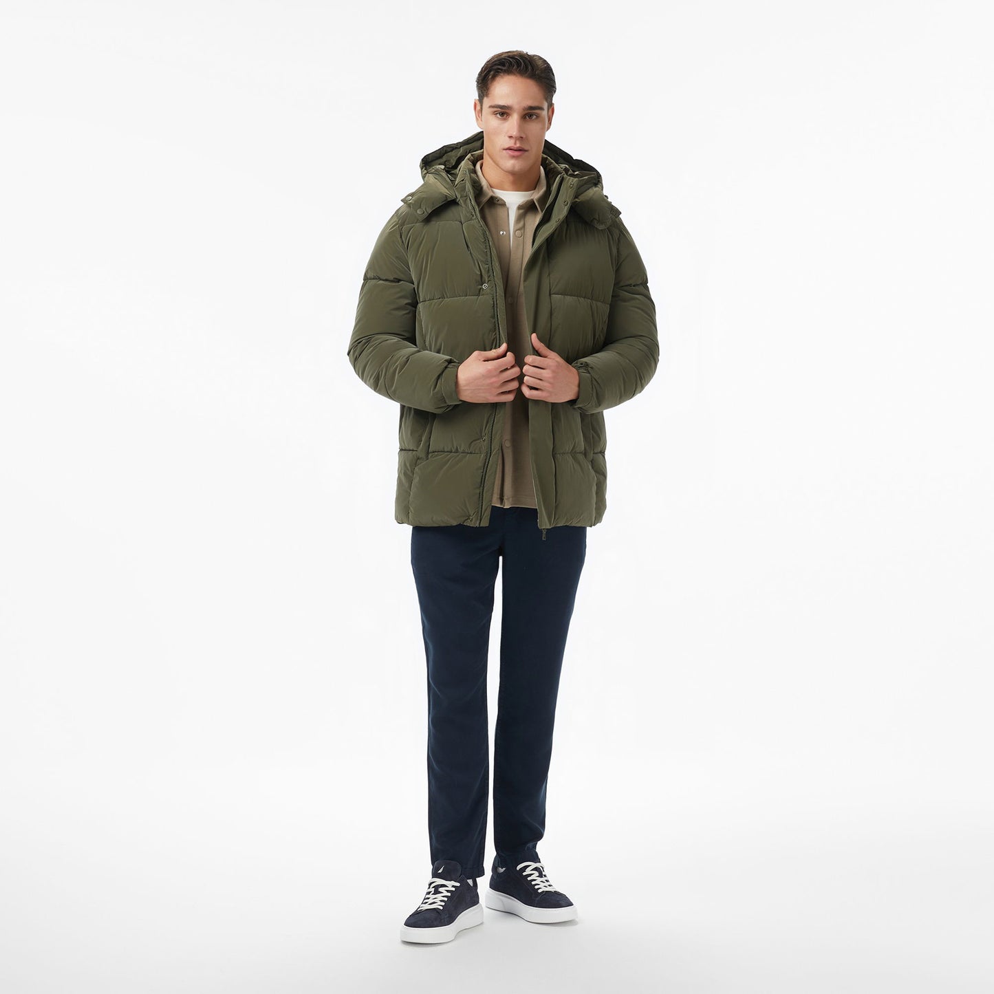 Nautica Erkek Yeşil Regular Fit Mont