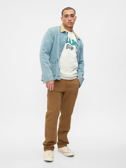 Beyaz Gap Logo Grafikli Relaxed Fleece Sweatshirt