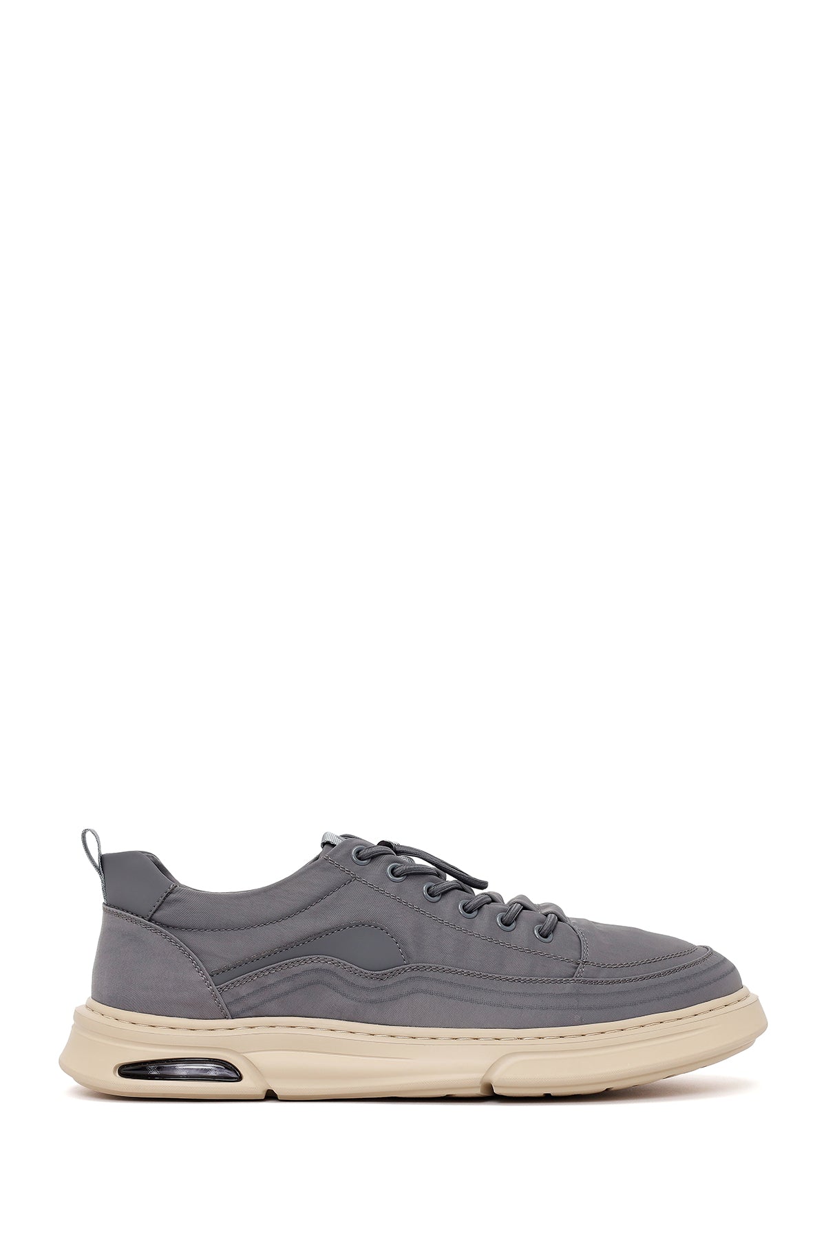 Derimoz Zero Erkek Gri Bağcıklı Kumaş Sneaker