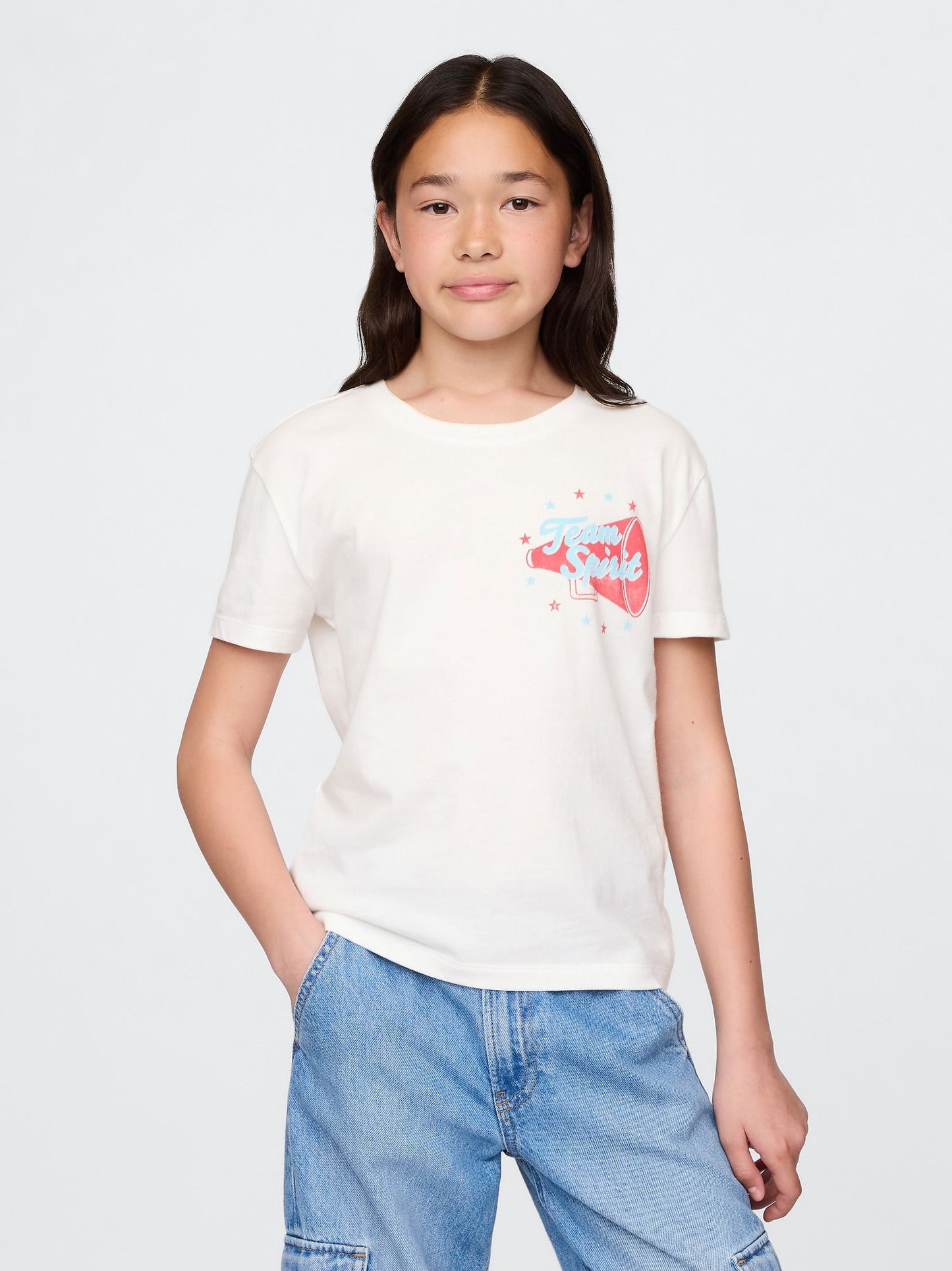 Beyaz Grafik Baskılı T-shirt