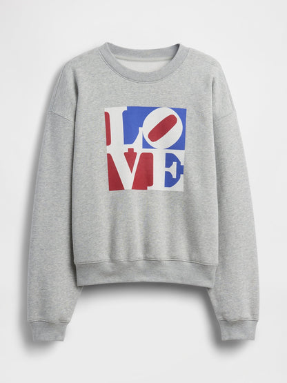 Gri Robert Indiana Vintagesoft Love Sweatshirt