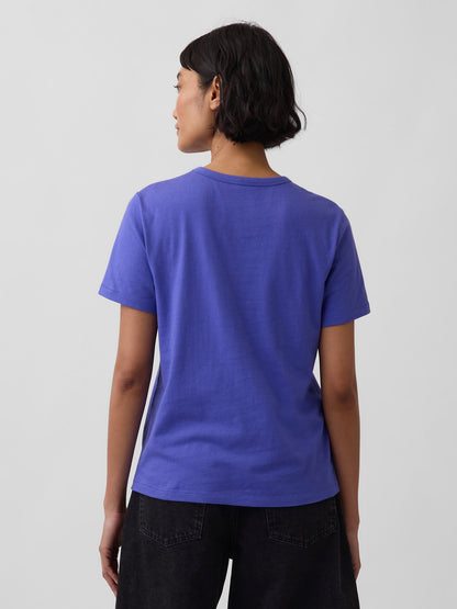Açık Mavi Organik Pamuk Vintagesoft T-shirt