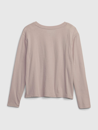 Pembe Organik Pamuk Disney Grafikli T-shirt
