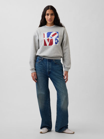 Gri Robert Indiana Vintagesoft Love Sweatshirt