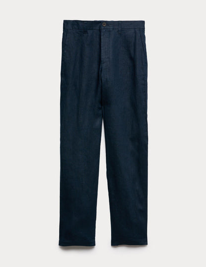 %100 Keten Chino Pantolon