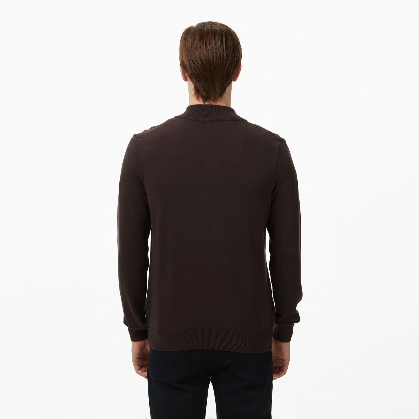 Nautica Erkek Kahverengi Classic Fit Kazak