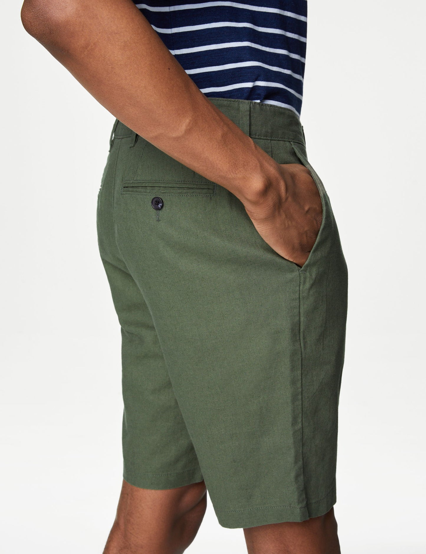 Regular Fit Keten Şort
