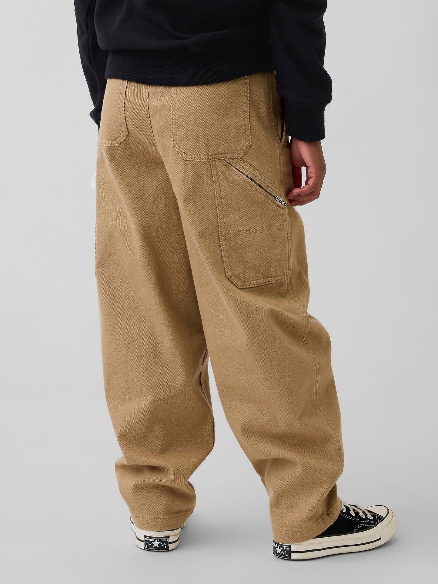 Kahverengi Kids Brushed Kolay Kargo Pantolon