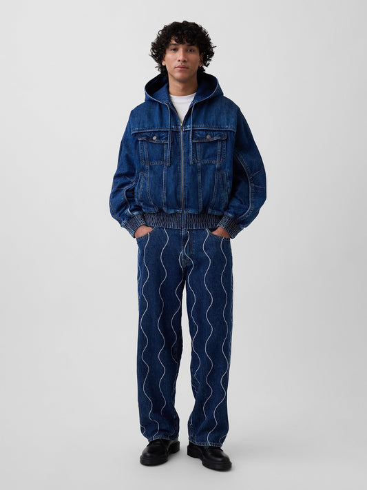 Mavi Gap × Hfr Işlemeli Baggy Jean Pantolon By Daveed Baptiste