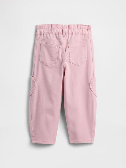 Pembe Paperbag Horseshoe Jean Pantolon