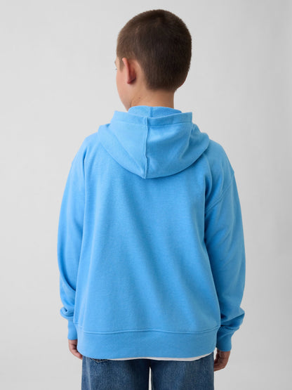 Açık Mavi Gap Logo Fransız Havlu Kumaş Fermuarlı Sweatshirt