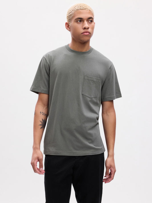 Koyu Gri Original Cepli T-shirt