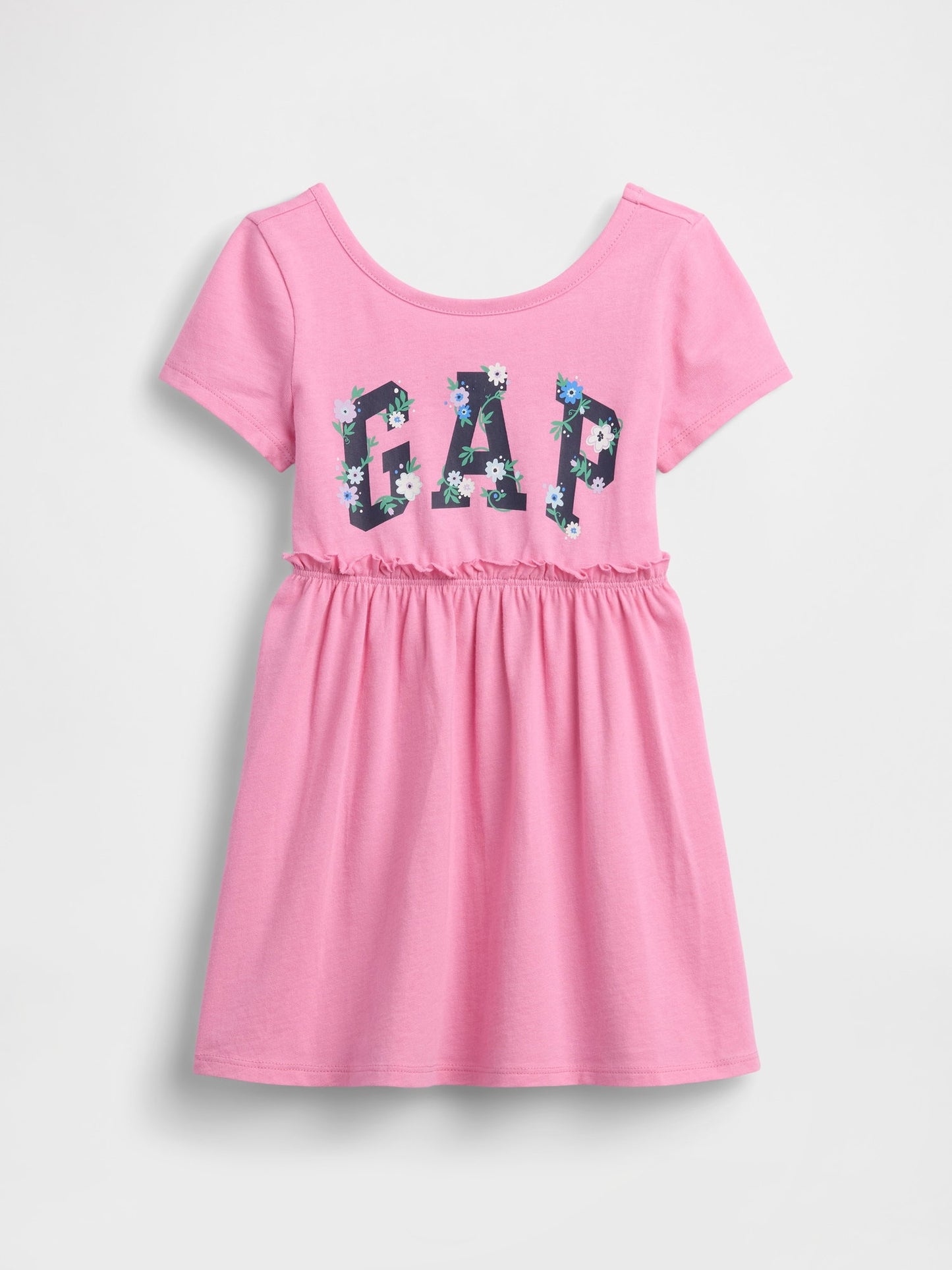 Pembe Logo Jersey Elbise