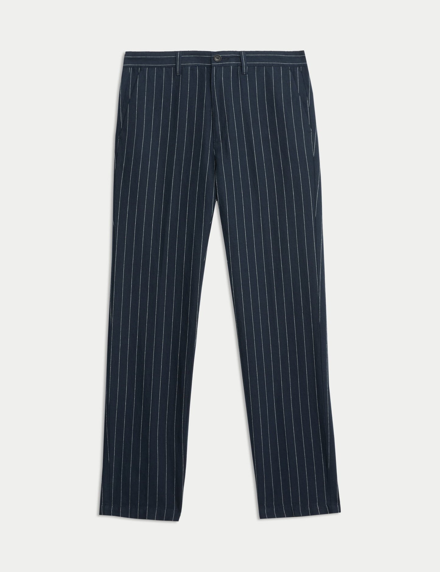 Regular Fit Keten Karışımlı Chino