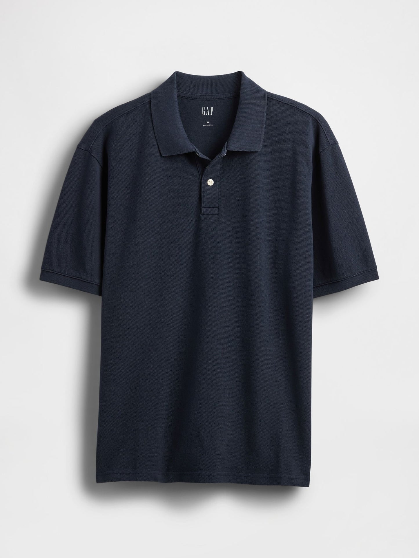Gri Relaxed Pique Polo T-shirt
