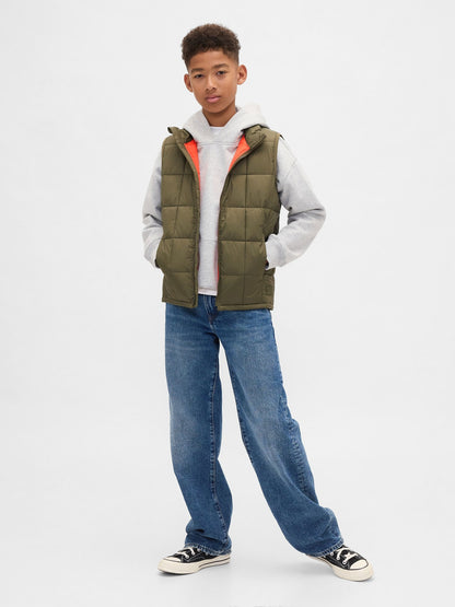 Yeşil Recycled Lightweight Puffer Şişme Yelek