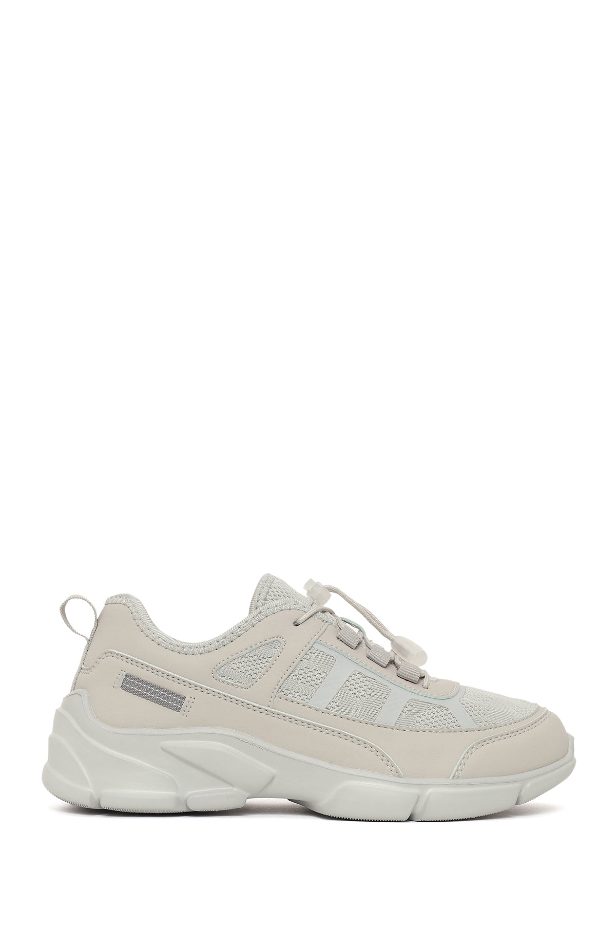 Kadın Gri Bağcıklı Kalın Tabanlı Sneaker