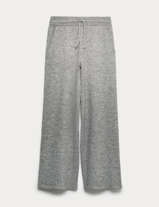 Geniş Paça Triko Pantolon