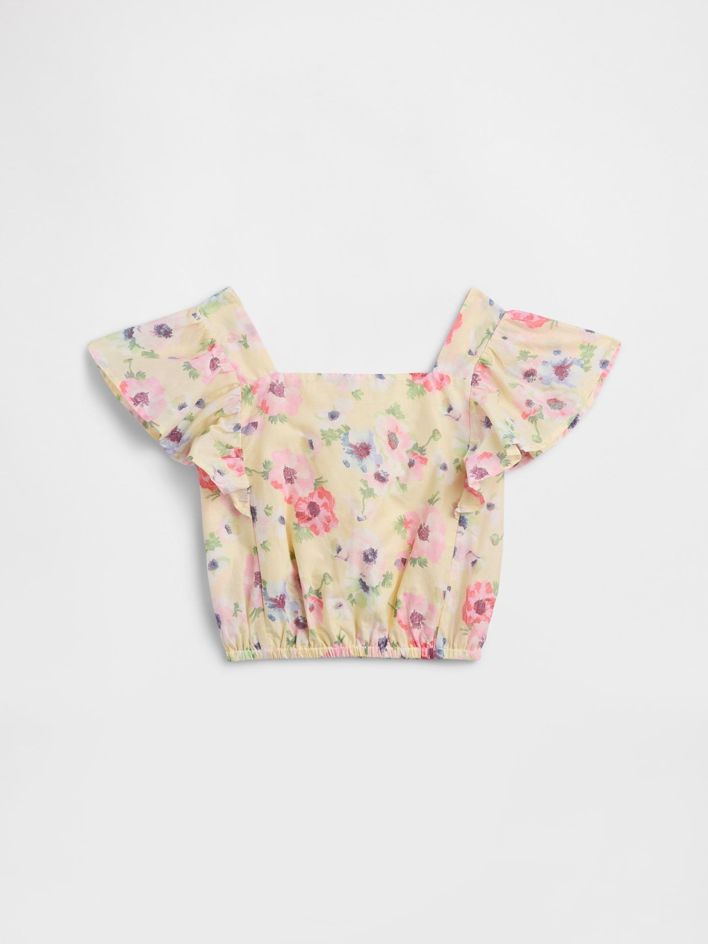 Çok Renkli Flutter Sleeve Bluz