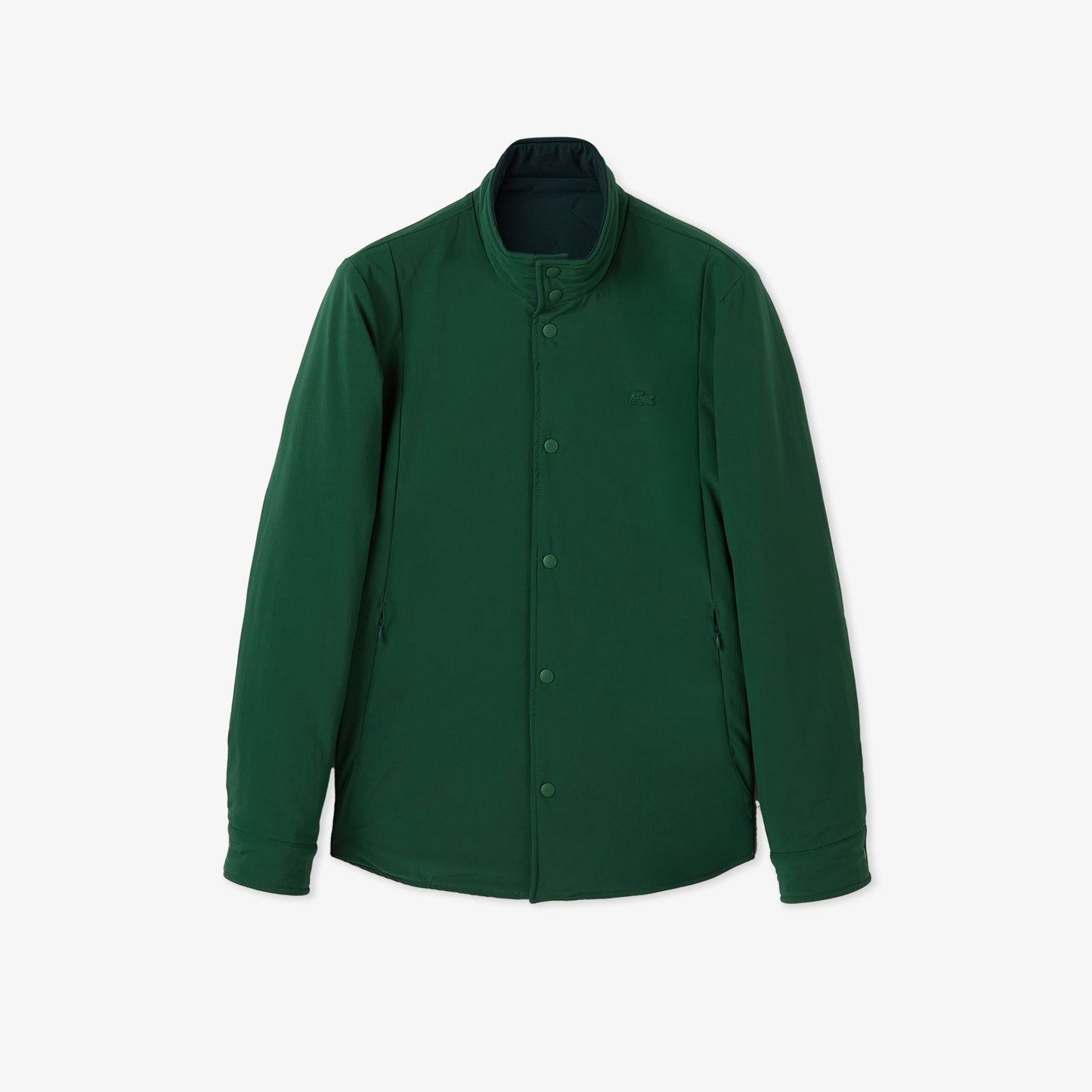 Lacoste Erkek Dik Yaka Çift Taraflı Koyu Yeşil Mont