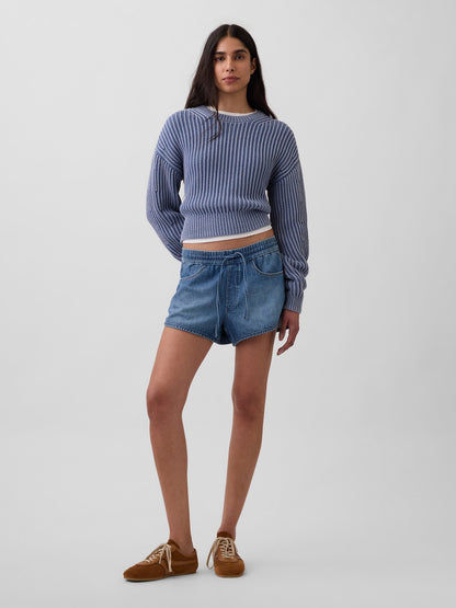 Mavi Mid Rise Ultrasoft Denim Easy Dolphin Şort