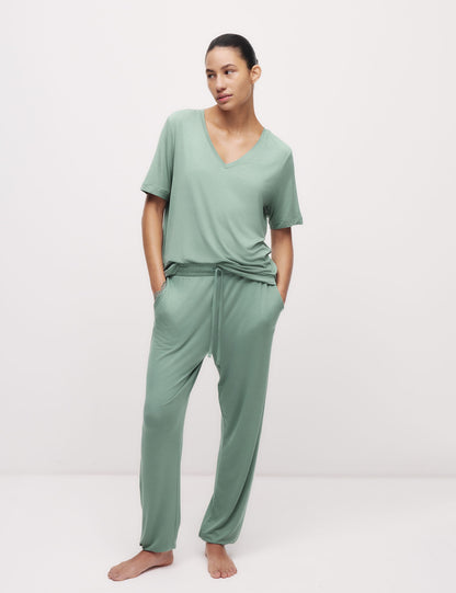 Dantel Detaylı Pijama Üstü
