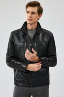 Muller-x Erkek Siyah Deri Ceket