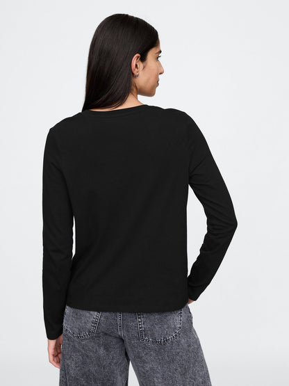 Siyah Gap Logo T-shirt