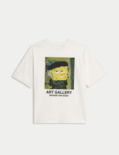 Saf Pamuklu Spongebob Karepantolon:trade_mark: Tişört (6–16 Yaş)