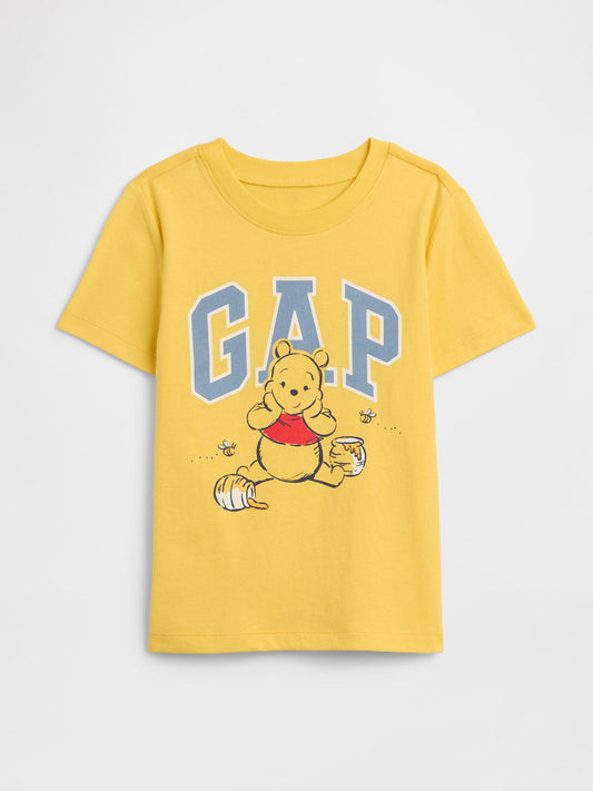 Sarı Disney Winnie The Pooh Logo T-shirt