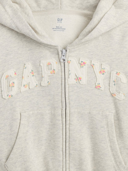 Gri Vintagesoft Oversized Logo Fermuarlı Sweatshirt