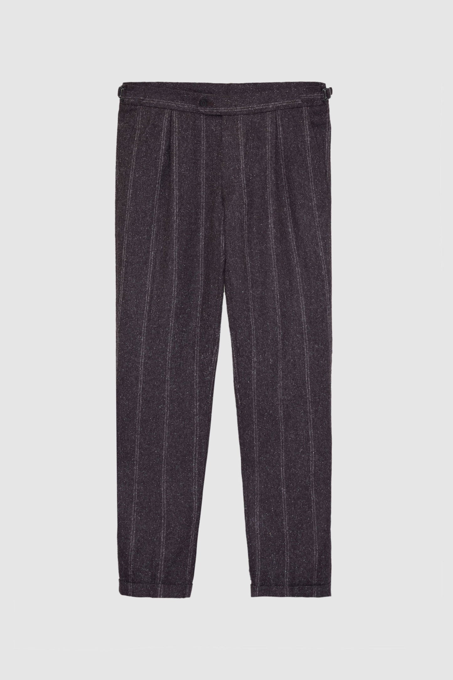 Damat Regular Fit Bordo Çizgili Ipek-yün-kaşmir Karışımlı Takim Elbise