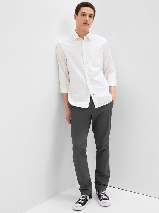 Koyu Gri Slim Fit Gap Flex Khaki Pantolon