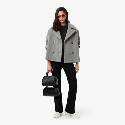 Lacoste Kadın Relaxed Fit Bisiklet Yaka Siyah Sweatshirt