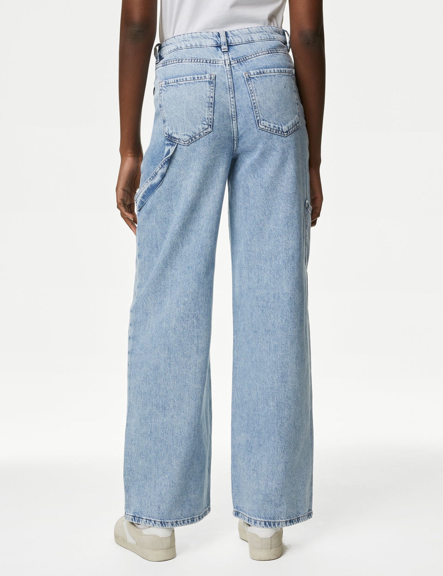 Yüksek Bel Wide Leg Jean Pantolon