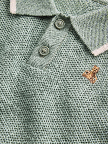 Yeşil Triko Polo Outfit Set