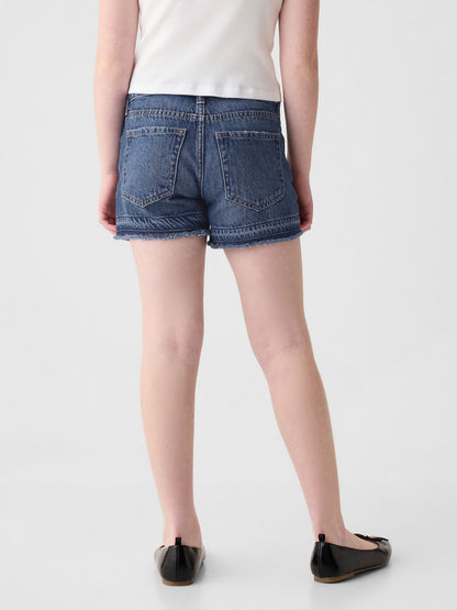 Koyu Mavi Low Rise Denim Şort