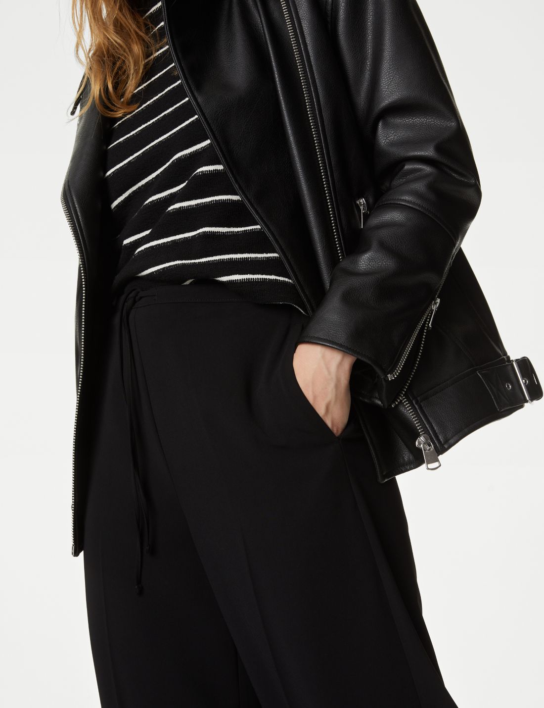 Yüksek Bel Wide Leg Pantolon
