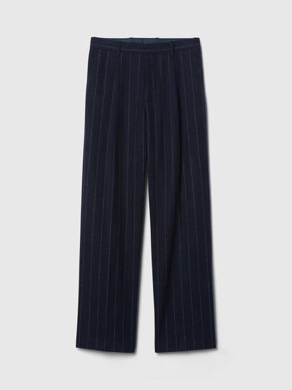 Lacivert 365 Yün Karışımı Relaxed Fit Pantolon