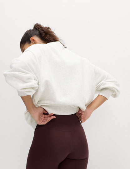 Goodmove Pamuk Karışımlı Yuvarlak Yaka Oversize Sweatshirt