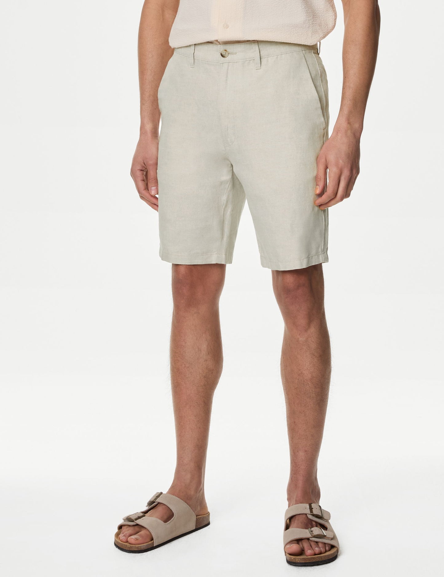 Regular Fit Keten Chino Şort
