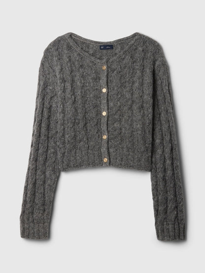 Haki Gap × Cult Gaia Cable Örgü Crop Hırka