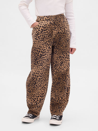 Kahverengi High-rise Easy Barrel Jean Pantolon
