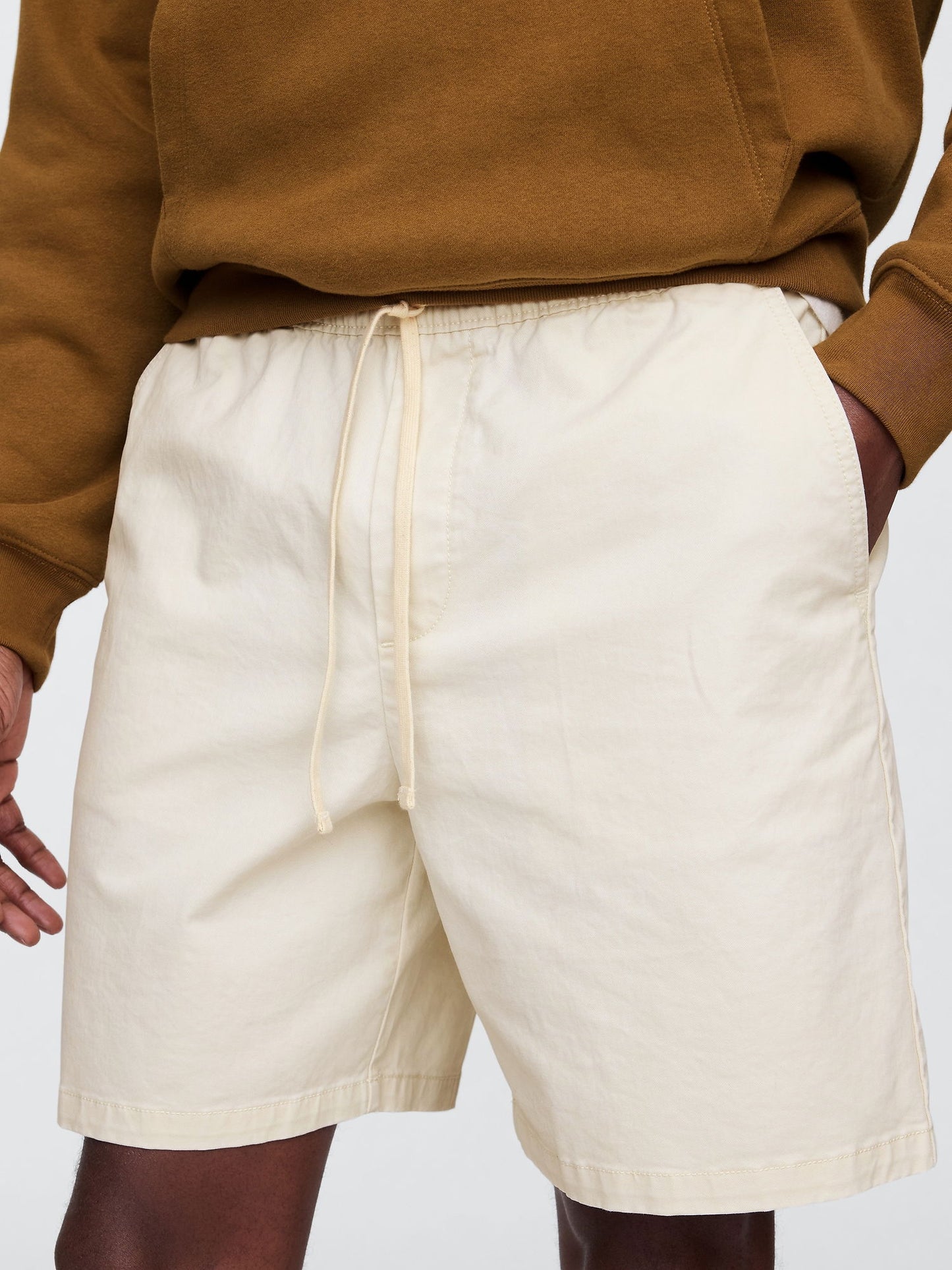 Bej Stretch Twill Şort