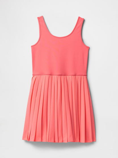 Pembe Çocuk Pileli Tenis Elbisesi