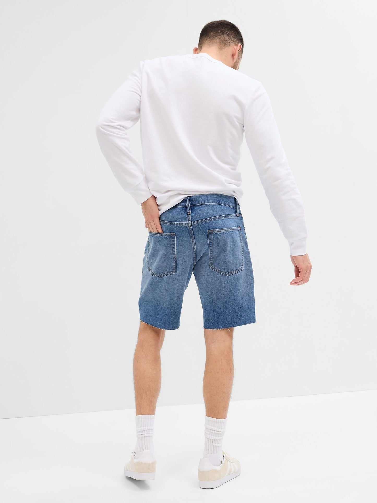 Mavi Straight Denim Şort