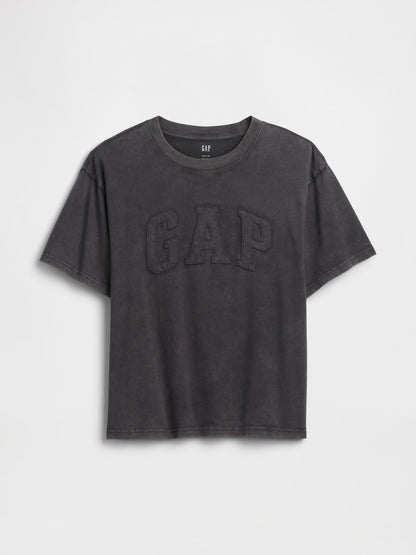 Siyah Everyday Soft Boxy Gap Logo T-shirt