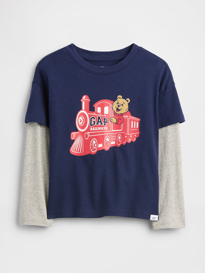 Lacivert Gap Logo T-shirt